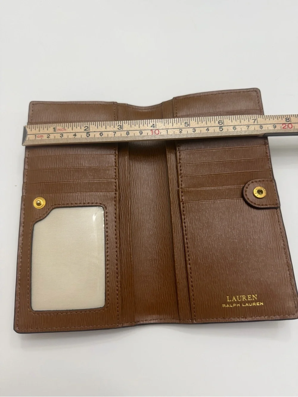 Lauren Ralph Lauren Brown Wallet Gold-Tone Hardware